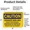 Signmission Designated Work Area Select Carcinogens Reproductive Hazards Caution Sign, Vinyl Dec5x3.5in, 2PK OS-2PACK-CS-D-35-L-19138 - alternate 2